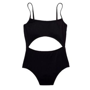 nwt madewell second wave cutout swimsuit black m